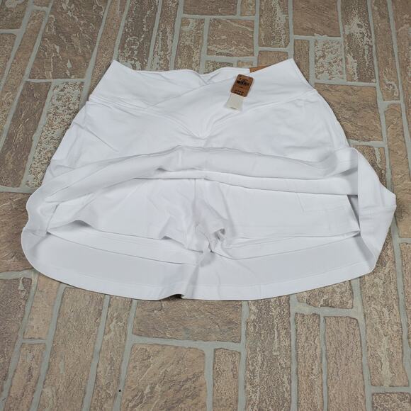 Victoria's Secret PINK Active Cotton High Waist v Crossover Skort White Size L - Picture 2 of 8